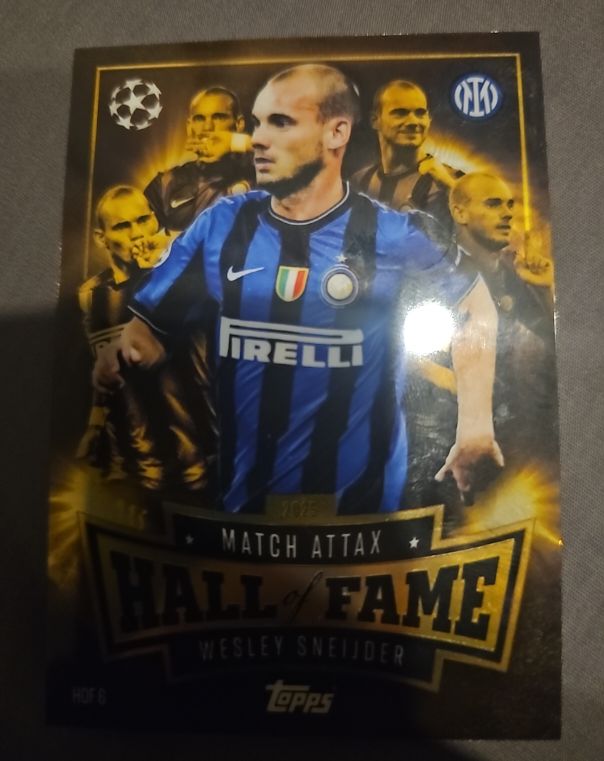 2025 Topps Match Attax Hall of Fame #HOF6 Wesley Sneijder — front