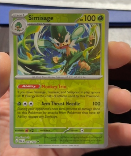 2023 Pokémon SV04: Paradox Rift #005 Simisage — front