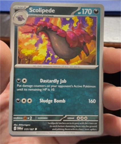 2022 Pokémon SV06: Twilight Masquerade #117 Scolipede — front