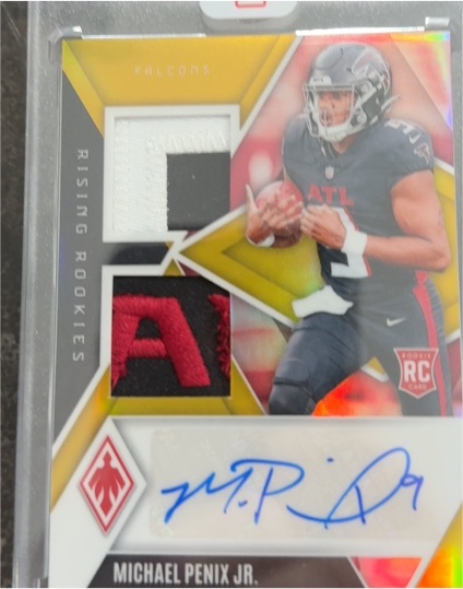 2024 Panini Phoenix Rising Rookie Dual Patch Auto Michael Penix Jr. — front