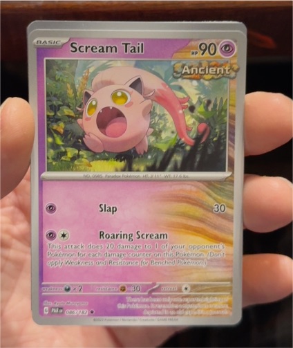 2023 Pokémon TCG Paradox Rift #086 Scream Tail — front