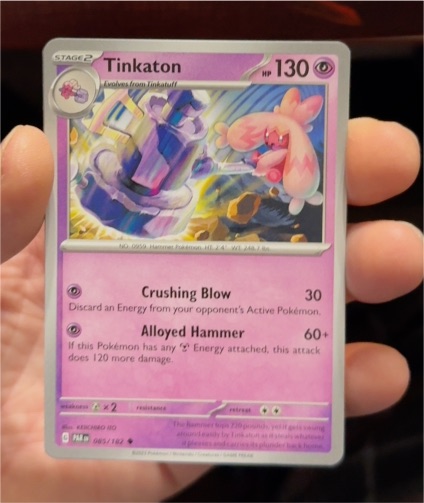 2023 Pokémon TCG Paradox Rift #85 Tinkaton — front
