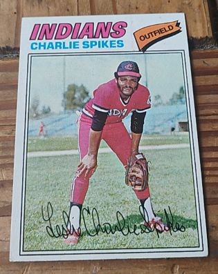 1977 Topps #168 Charlie Spikes Cleveland Indians — front