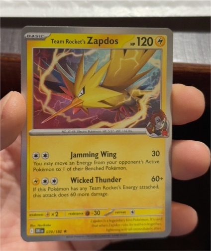 2023 Pokémon SV10: Destined Rivals #070 Team Rocket's Zapdos — front