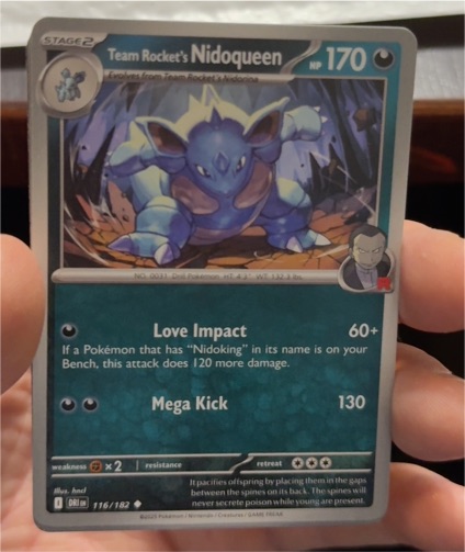 2025 Pokémon #116 Team Rocket's Nidoqueen — front