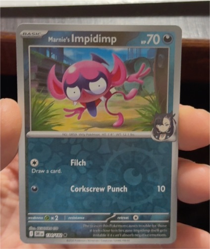 2025 Pokémon SV10: Destined Rivals #134 Marnie's Impidimp — front
