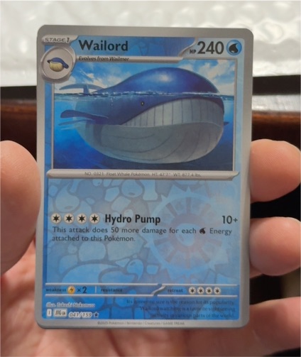 2025 Pokémon SV09 Journey Together #041 Wailord — front