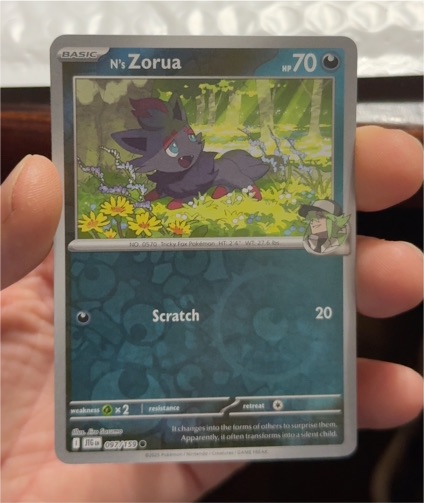 2025 Pokémon Journey Together #097 N's Zorua — front