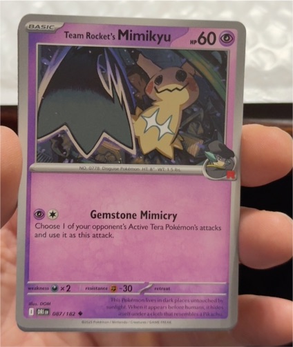 2023 Pokémon TCG SV10: Destined Rivals #087 Team Rocket's Mimikyu — front