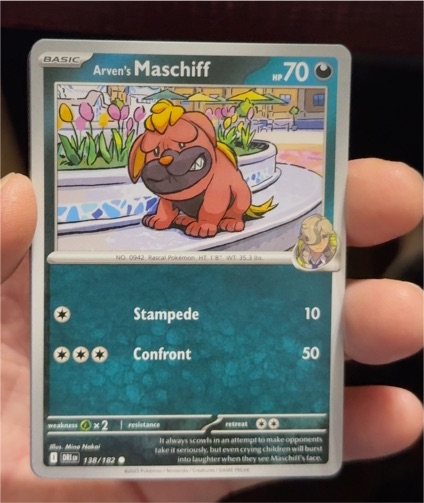 2023 Pokémon #138 Arven's Maschiff — front