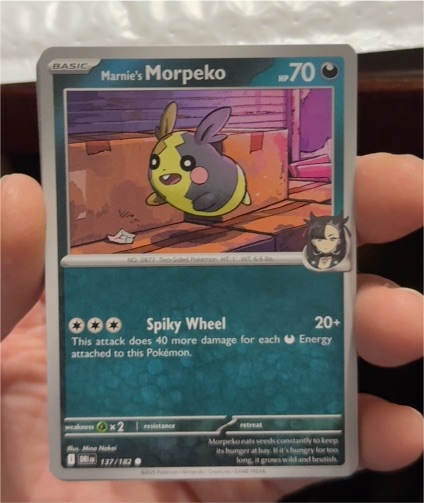 2025 Pokémon SV10: Destined Rivals #137 Marnie's Morpeko — front