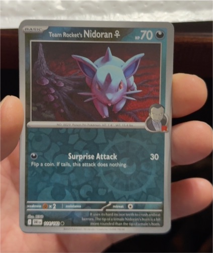 2025 Pokémon SV10: Destined Rivals #114 Team Rocket's Nidoran ♀ — front