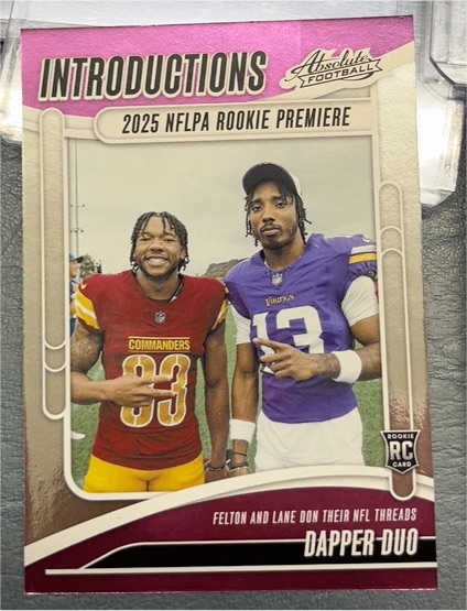 2025 Panini Absolute Introductions #I-TFN Tai Felton & Jaylin Lane Dapper Duo Rookie Card — front