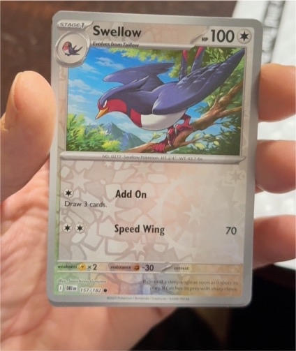 2023 Pokémon Destined Rivals #157 Swellow — front
