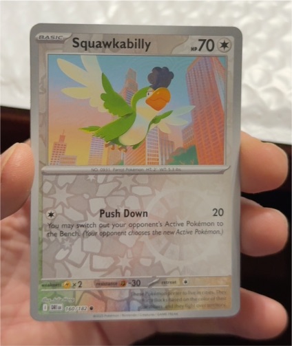 2025 Pokémon Destined Rivals #160 Squawkabilly — front