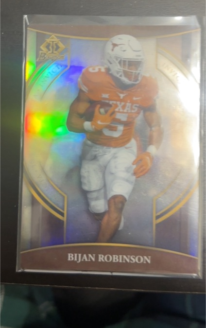 2022 Bowman University Chrome Invicta #BI-18 Bijan Robinson — front