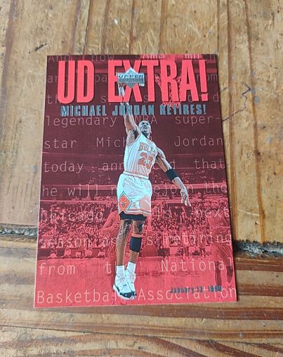 1999 Upper Deck UD Extra #UDX Michael Jordan Retires — front