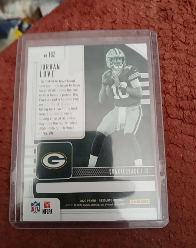 2020 Panini Absolute Football #182 Jordan Love — front