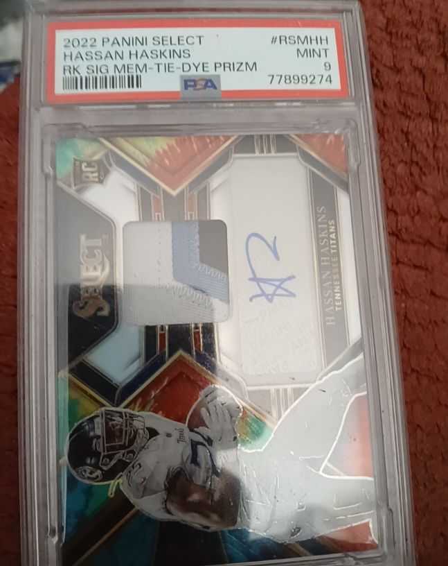 2022 Panini Select #RSMHH Hassan Haskins RK SIG MEM-TIE-DYE PRIZM — front