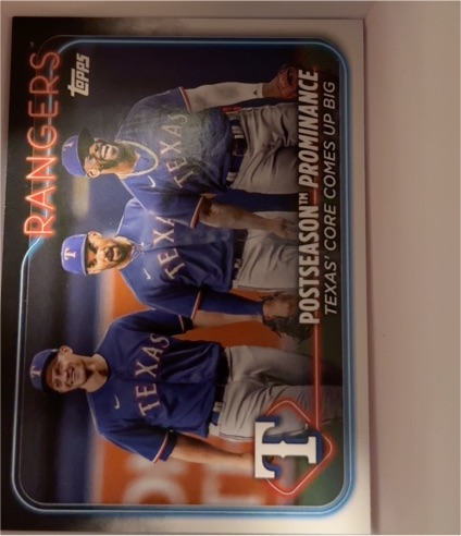 2024 Topps Series 2 #656 Texas Rangers Postseason Prominance — front