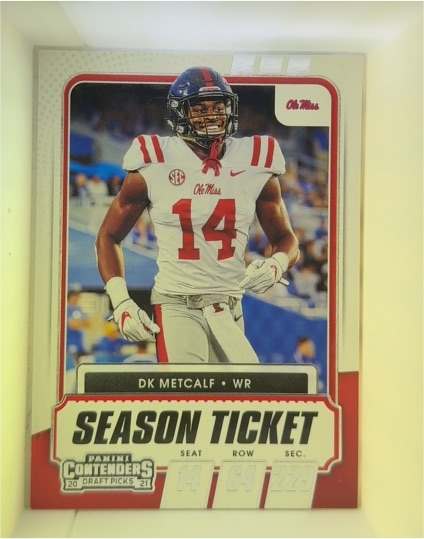 2021 Panini Contenders Draft Picks #27 DK Metcalf Ole Miss Rebels Season Ticket — front