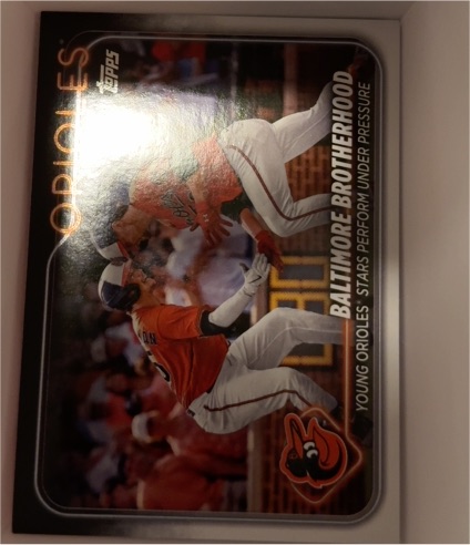 2024 Topps #378 Baltimore Brotherhood Gunnar Henderson / Adley Rutschman — front