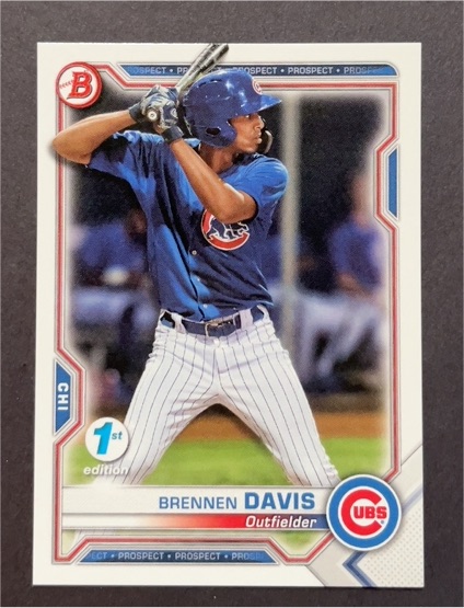 2021 Bowman 1st Edition #BFE-65 Brennen Davis — front