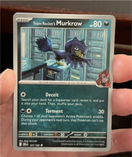 2025 Pokémon TCG SV10: Destined Rivals #127 Team Rocket's Murkrow — front
