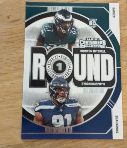 2024 Panini Contenders #24 Quinyon Mitchell/Byron Murphy II Round Numbers — front