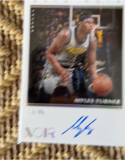 2020 Panini Noir #15 Myles Turner — front