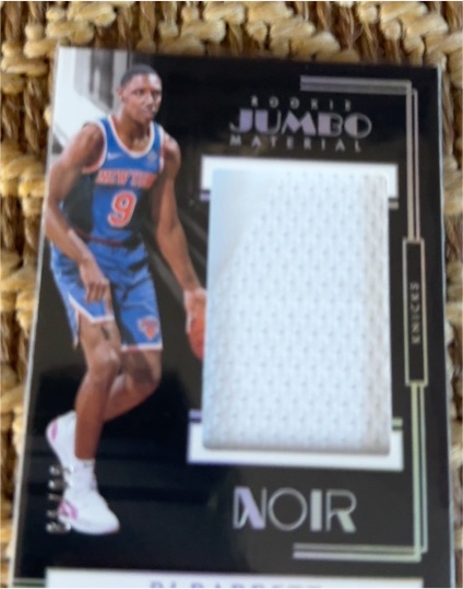 2019-20 Panini Noir Rookie Jumbo Material #RJ-RJB RJ Barrett — front