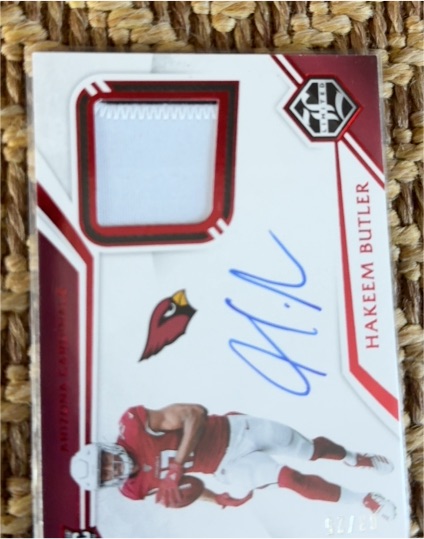 2019 Panini Limited #101 Hakeem Butler Rookie Patch Autograph — front