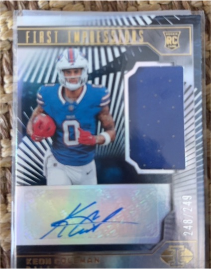 2024 Panini Illusions First Impressions Keon Coleman #248/249 — front