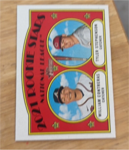 2021 Topps Heritage #81 National League Rookie Stars Tyler Stephenson / William Contreras — front