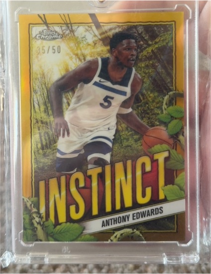 2024-25 Topps Chrome #INS-7 Anthony Edwards Instinct — front