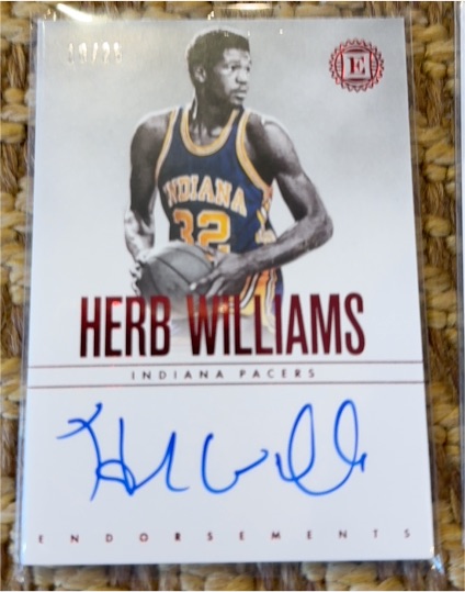 2018-19 Panini Encased Endorsements #EN-HWL Herb Williams — front