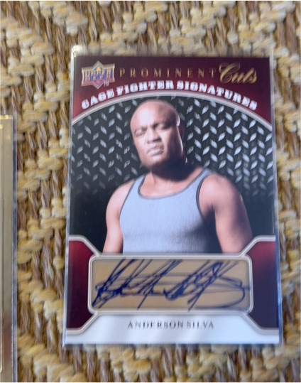 2009 Upper Deck Prominent Cuts Cage Fighter Signatures #56 Anderson Silva — front