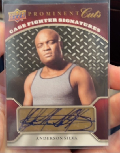 2009 Upper Deck Prominent Cuts Cage Fighter Signatures Anderson Silva — front