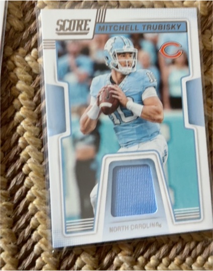 2019 Panini Score Collegiate Jerseys #CJ-1 Mitchell Trubisky — front