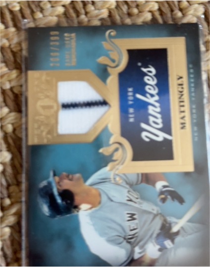 2011 Topps Tier 1 #TSR-43 1985 MVP Don Mattingly Game Use Pin Strip /399 Yankees — front