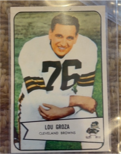 1954 Bowman #52 Lou Groza — front