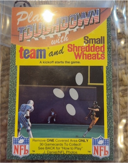 1989 Touchdown Magazines Small Shredded Wheat Gamecards #0q3 — front