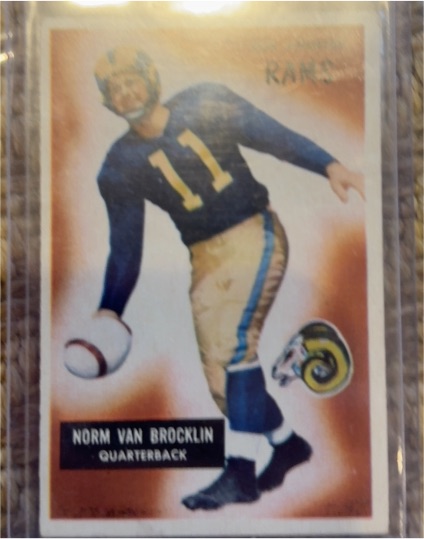 1955 Bowman #32 Norm Van Brocklin — front