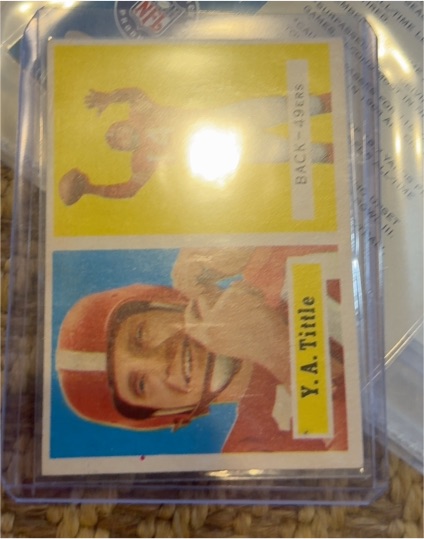 1957 Topps #30 Y.A. Tittle — front