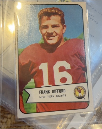 1954 Bowman #55 Frank Gifford — front