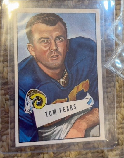 1952 Bowman #13 Tom Fears — front