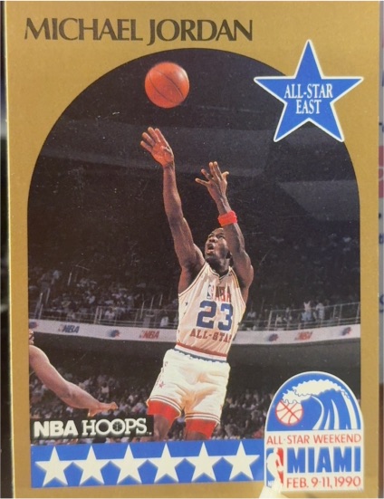 1990-91 NBA Hoops #5 Michael Jordan — front