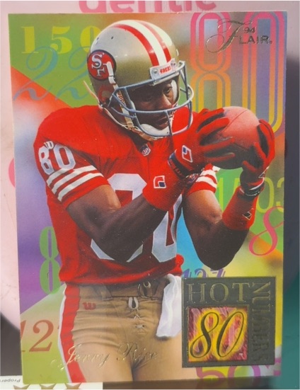1994 Flair #9 Jerry Rice Hot Numbers — front
