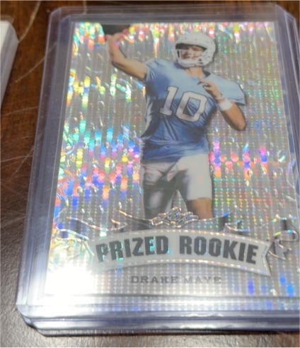 2023 Leaf Prized Metal #PR-21 Drake Maye Prized Rookie — front