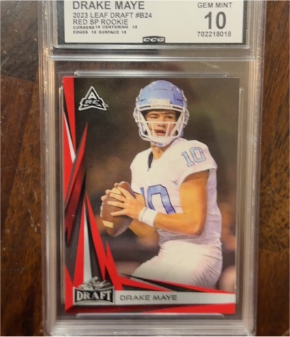 2023 Leaf Draft #B2-4 Drake Maye — front